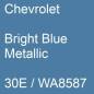 Preview: Chevrolet, Bright Blue Metallic, 30E / WA8587.